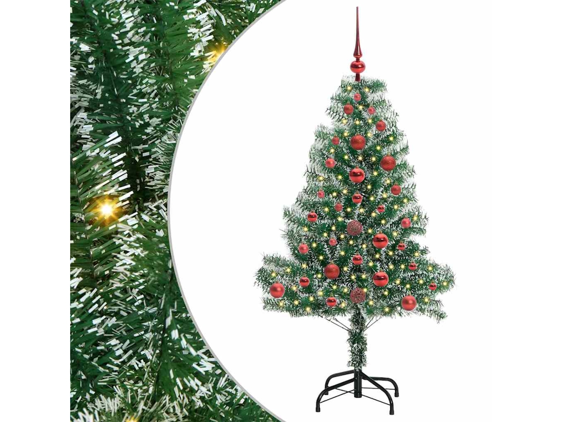 Árvore De Natal Artificial Com Neve Flocada Vidaxl Verde Polietileno (120 Cm)