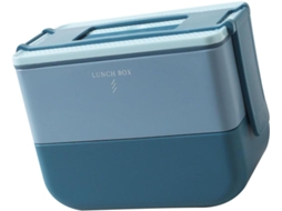 Lancheira Bento Portátil De Camada Dupla Com Compartimentos, À Prova De Derramamento E Própria Para Micro Ondas, Ideal