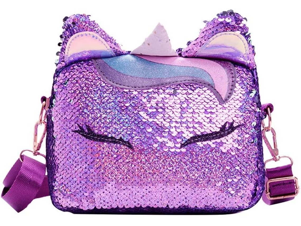 Bolsa De Unicórnio Com Lantejoulas Para Mulheres E Meninas - Bolsa De Ombro Para Crianças E Meninas Pequenas.