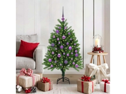 Vidaxl Árvore De Natal Com 150 Leds Com Suporte Verde 120 Cm Pe