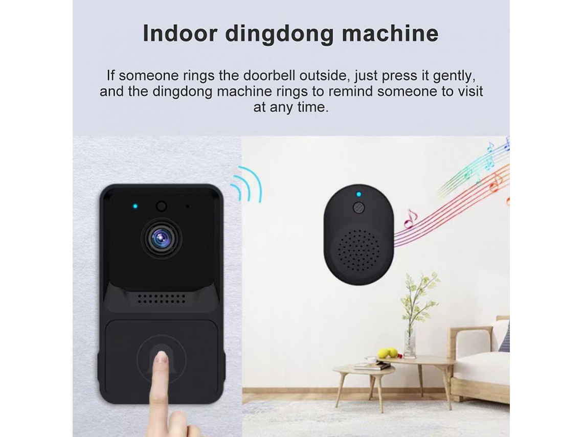 Câmera de vídeo inteligente (com Wi-Fi e visão noturna infravermelha)