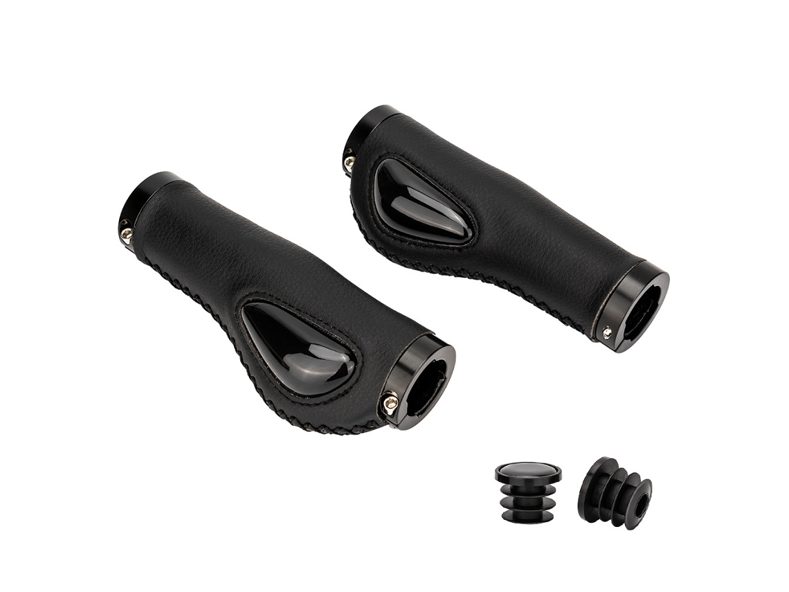 Luvas de Guidão de Bicicleta de Couro Ztto Anti Derrame com Bloqueio Duplo para MTB Mountain Bike Mali