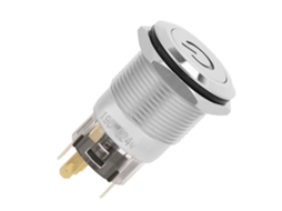 Botão Indicador Flat Head com Rótulo de Energia Metal