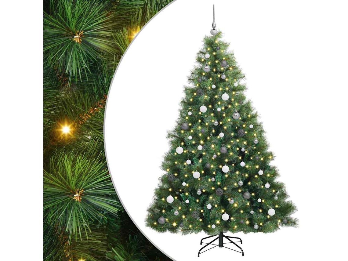 Conjunto 1 Decoração Sazonal Vidaxl Verde Plástico (210 Cm)