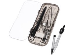 Kit de desenho com decalque preto, 1 conjunto, plástico e metal, para escola.