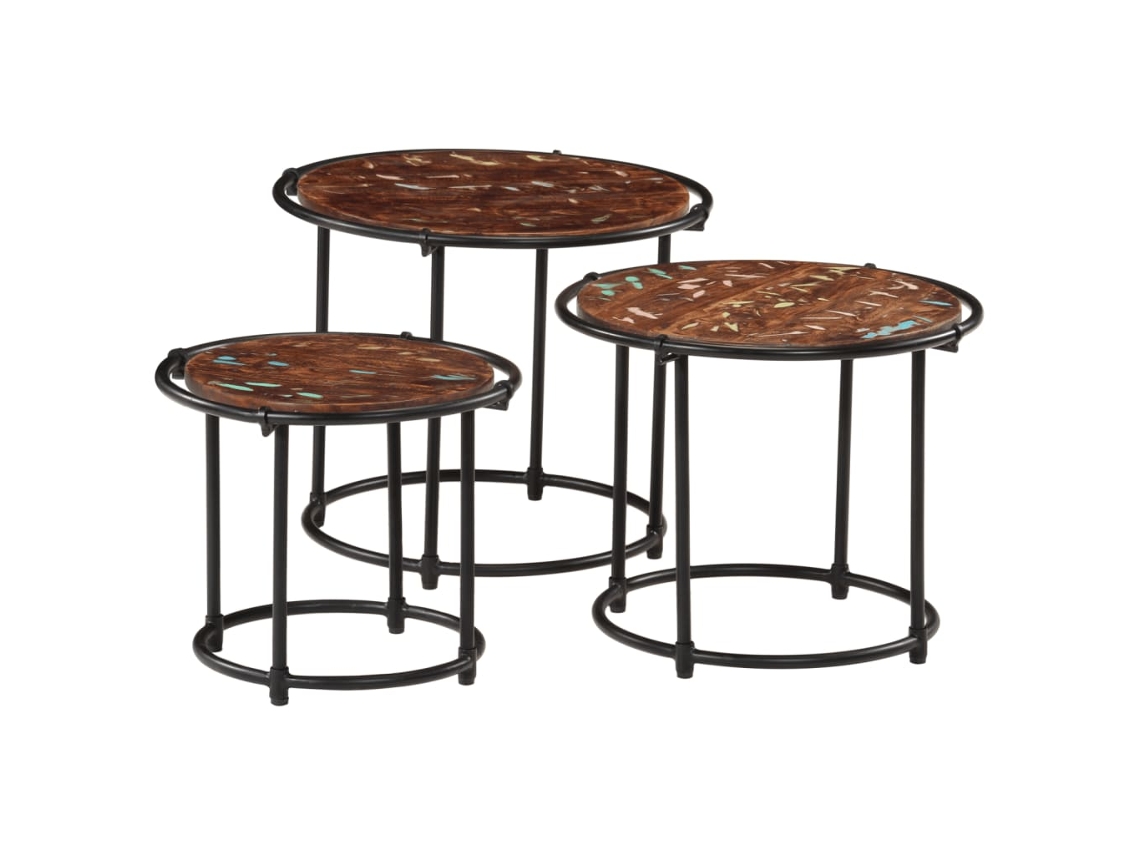 Nesting Table, Nesting Tables Vidaxl Marrom Madeira (n/a)