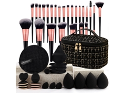 Conjunto De Pincéis De Maquiagem EIFSON Pretos Estilo Chanel (47 Peças)