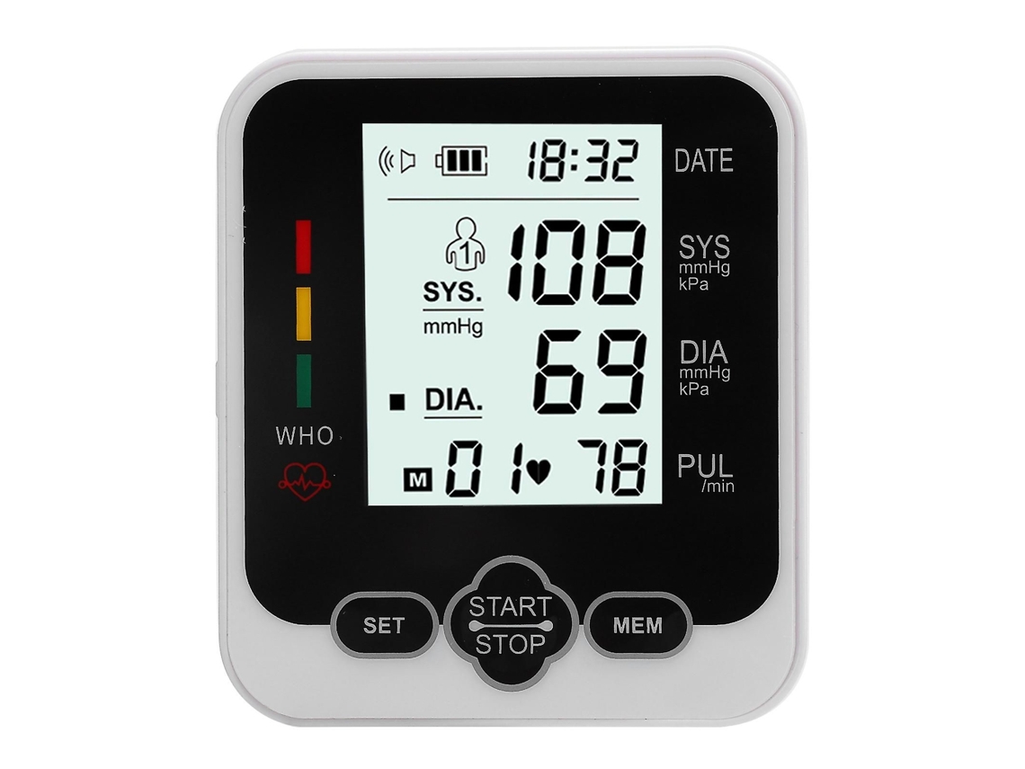 Monitor De Pressão Arterial De Pulso Com Transmissão Automática De Voz E Tela Lcd.