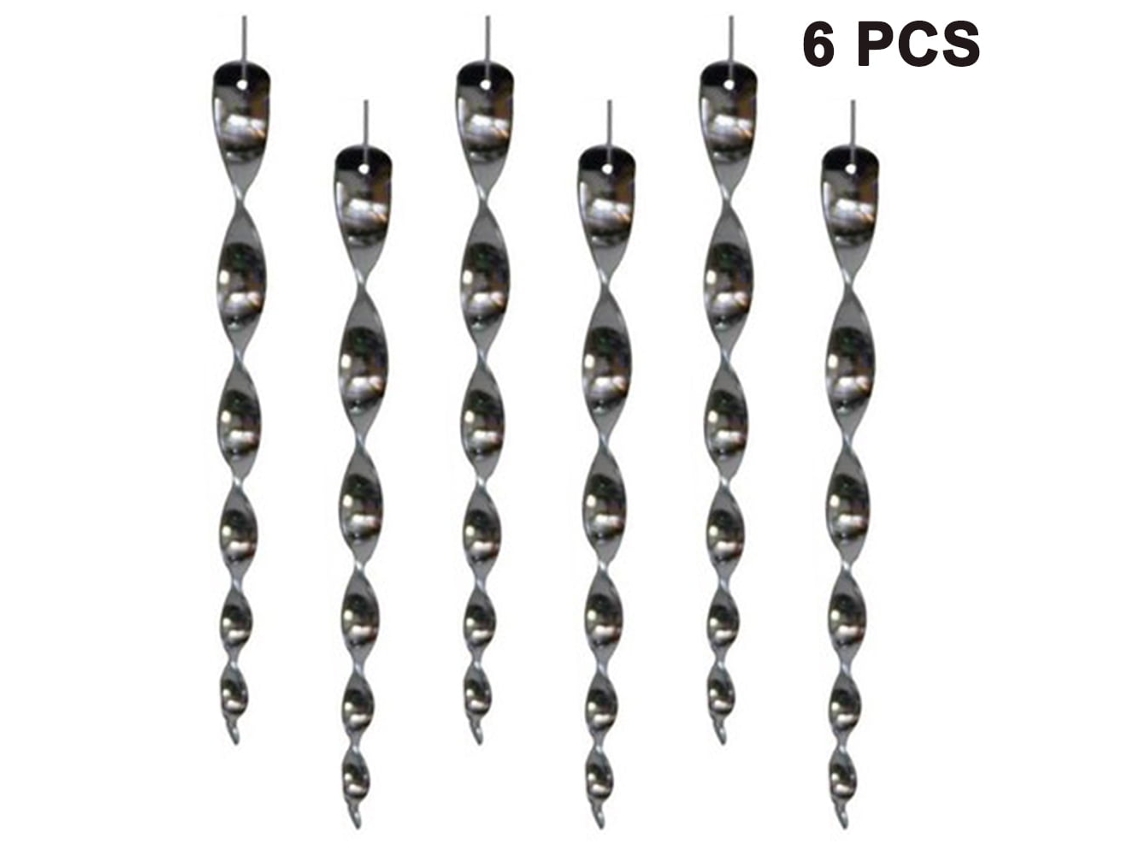 Conjunto De 6 Peças Repelentes De Pássaros Em Metal, Reflexivos, Ideais Para Proteger Jardins E Varandas