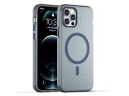 Capa Híbrida Translúcida Para Iphone 12 Pro - Tpu E Pc Com Magsafe | Fosca - Azul Escuro