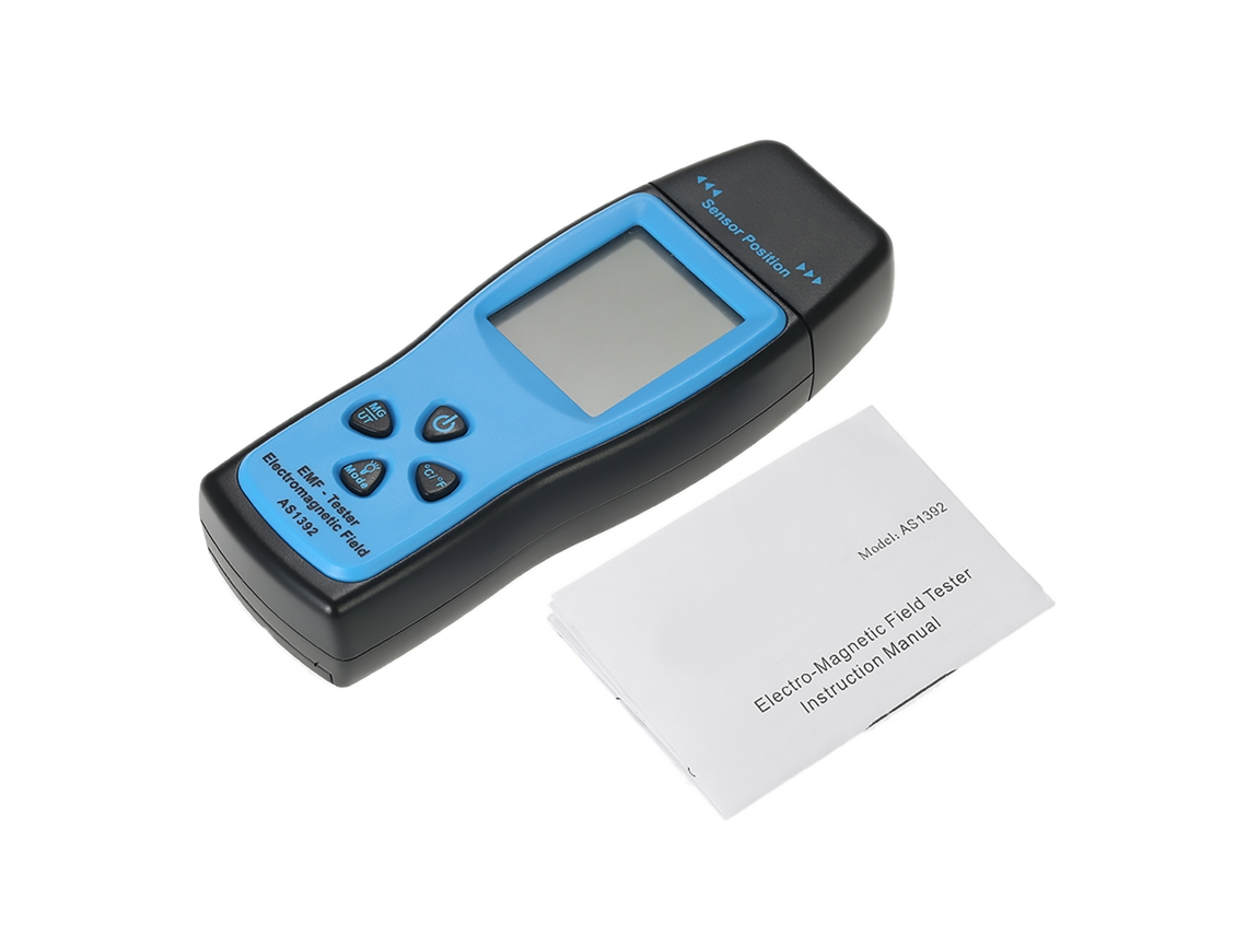 Sensor de Radiação EMF YURU, 3 em 1, com Display LCD e Alarme Sonoro