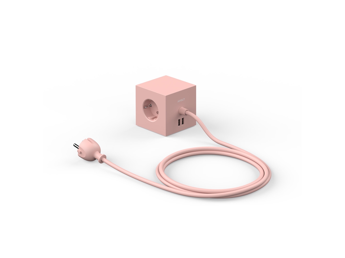 Tomada Múltipla com Usb/Ímã e Cabo AVOLT Square 1