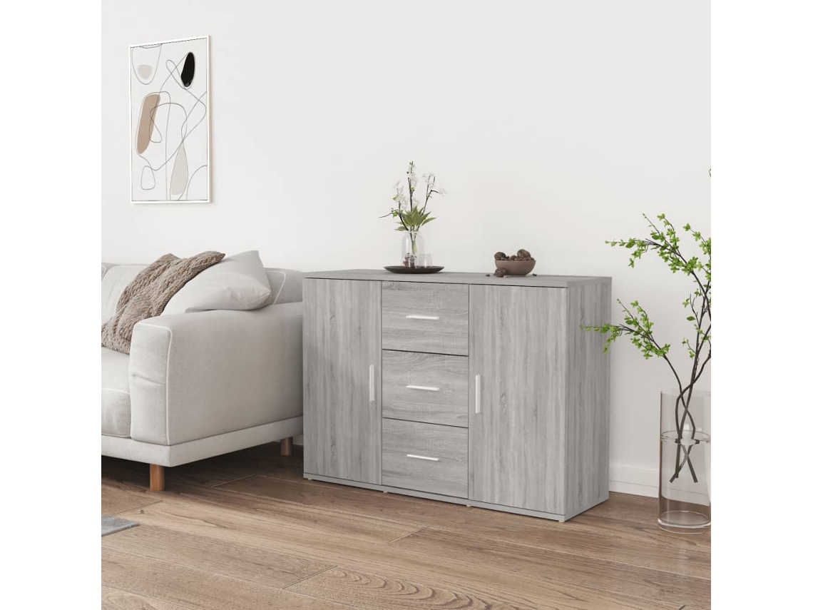 Sideboard, Sideboards Vidaxl Cinzeto Madeira Processada (n/a)