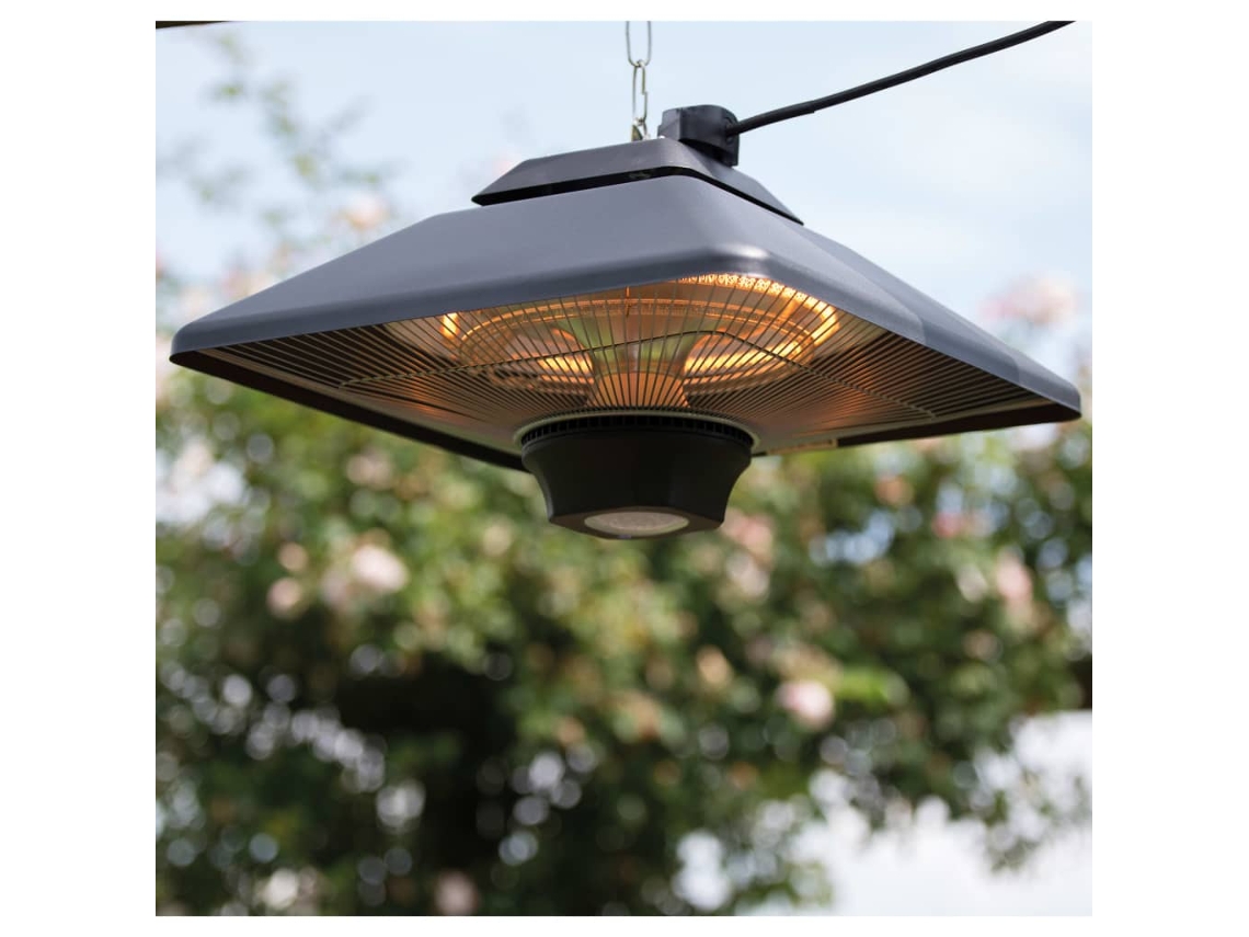 Sunred Aquecedor suspenso Spica Square 2000 W halogéneo preto CE17SQ-B
