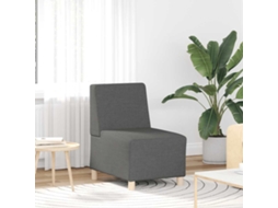 Vidaxl Poltrona Sem Braços 55 Cm Tecido Cinzento-escuro