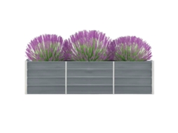 Canteiro elevado de jardim 320x80x44 cm Aço galvanizado HARLANV1