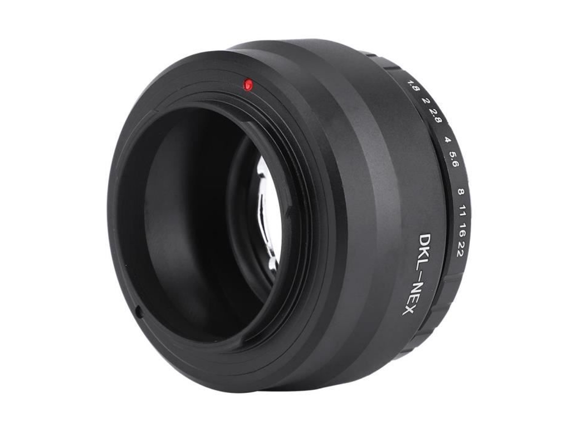 Adaptador de Lente de Câmera Hurrise Dkl-Nex Anel Adaptador de Lente de Liga de Alumínio Preta para Lente de Câmera