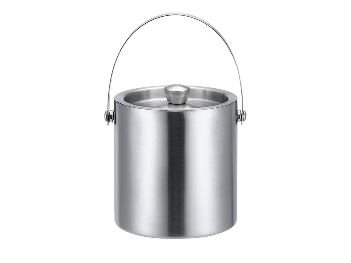 Balde De Gelo Em Aço Inoxidável, 2 Litros, Com Alça, Grande Capacidade Para Festas, Churrascos E Eventos.