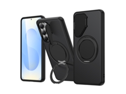 Capa Magnética Para Celular Com Suporte Giratório, Proteção Para A .preto série Shell God Sbl, Samsung A17
