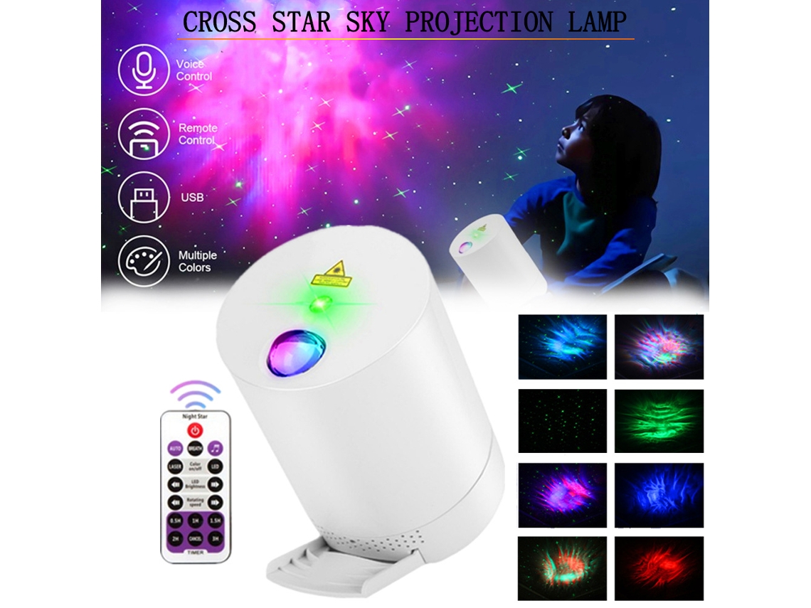 Projetor de Céu Estrelado, Lâmpada Galáxia com Ondas do Oceano e Controle Remoto, Compatível com Nebulosas BRILVIBERA