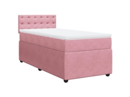 Box Spring Bed, Box Spring Beds Vidaxl Cor-de-rosa Veludo (90 X 200 Cm)
