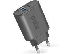 Carregador SBS (2100 mAh - 1 USB - 1 USB-C - Preto)