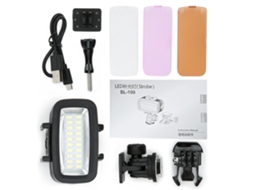 Luz de preenchimento LED para câmera subaquática até 40m, à prova d'água, para fotografia LAXISCREED