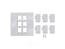 Placa de parede Keystone 6 portas interface multimídia 4K 3840x2160 60Hz com Marca