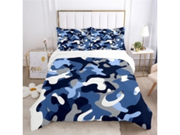 Capa de Edredom Camuflagem Militar Microfibra com Fronha 140x200 Cm S/MARCA