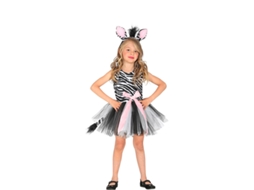 Fato de Menina WIDMANN Zebra com Tutu e Laço (Tam.: 3-4 anos)