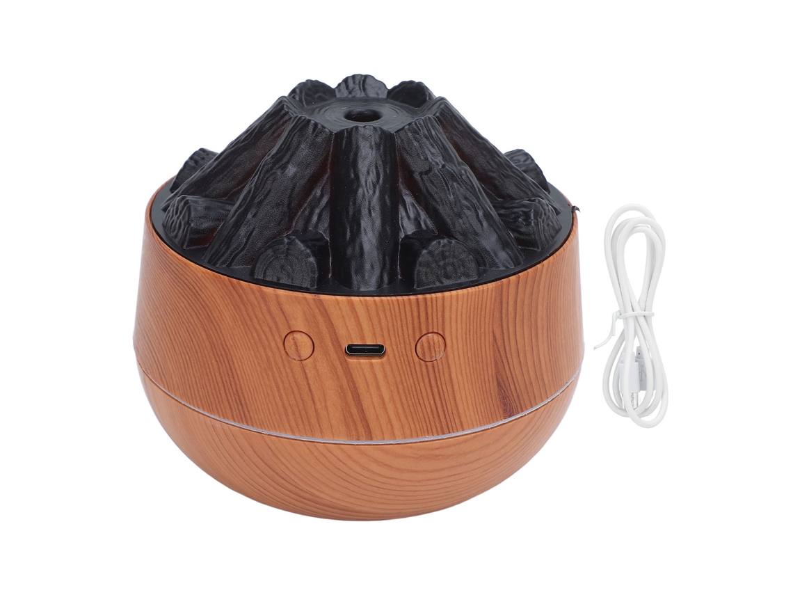 Difusor de Chama Umidificador Silencioso 300ml Simula Fogo Fácil de Operar para Mesa Tipo 2