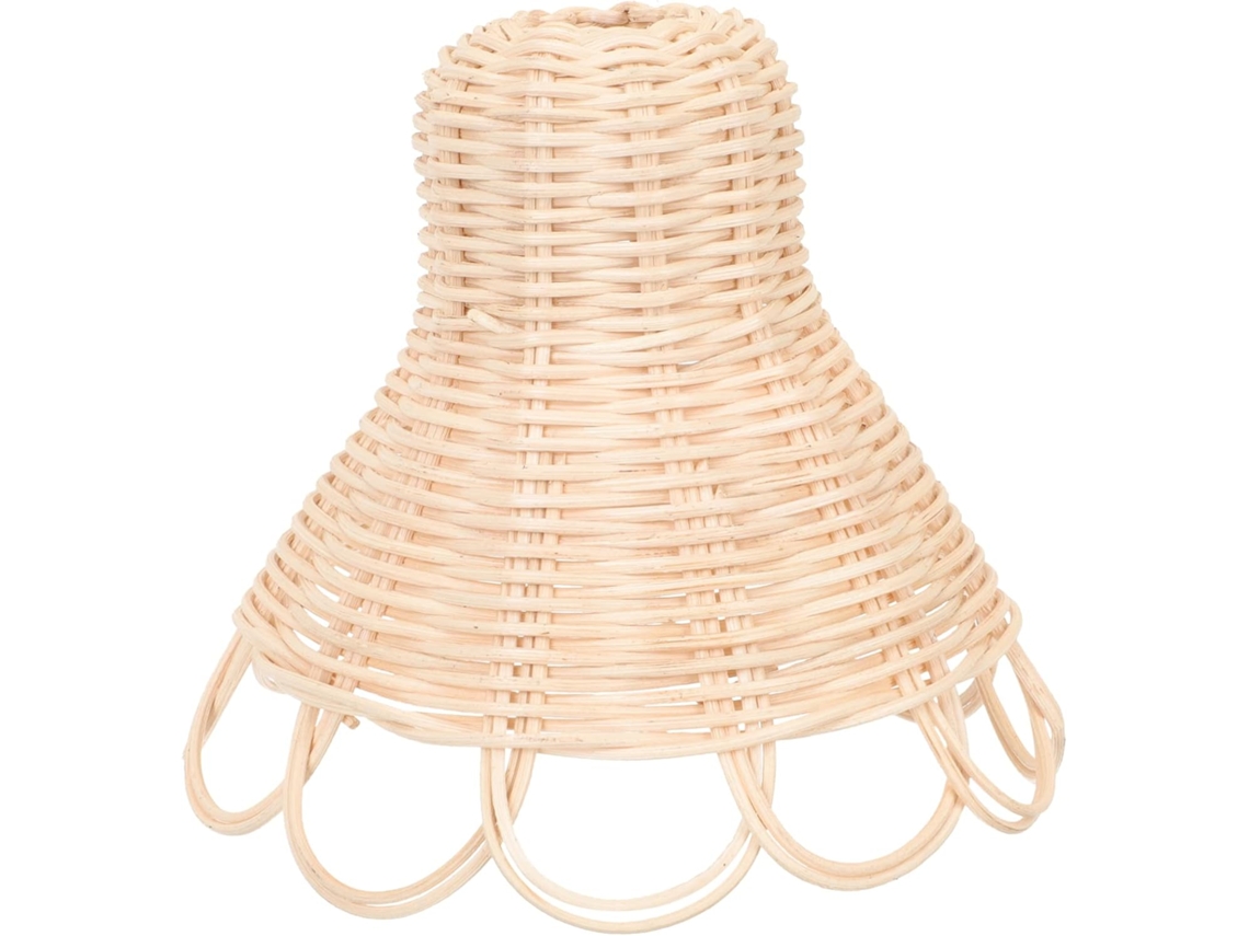 Conjunto De 2 Abajures De Vime E Rattan Com Leds Para Iluminação De Quarto