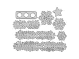 Estêncil De Corte Natal Aço Carbono Scrapbooking