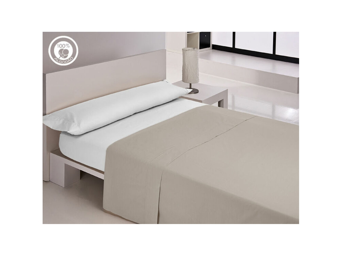 Lençol de cima HAPPY HOME LISOS COTTON (Cinzento - Casal)