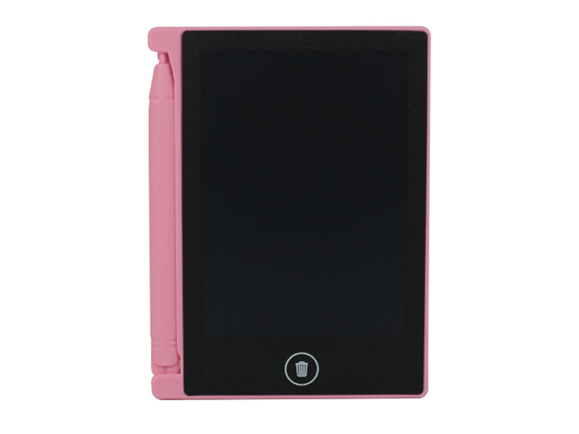 Quadro de Escrita Lcd, Brinquedo Eletrônico de Desenho para Criançastela Monocromática Rosa de 4,5 Polegadas CHENNNLS
