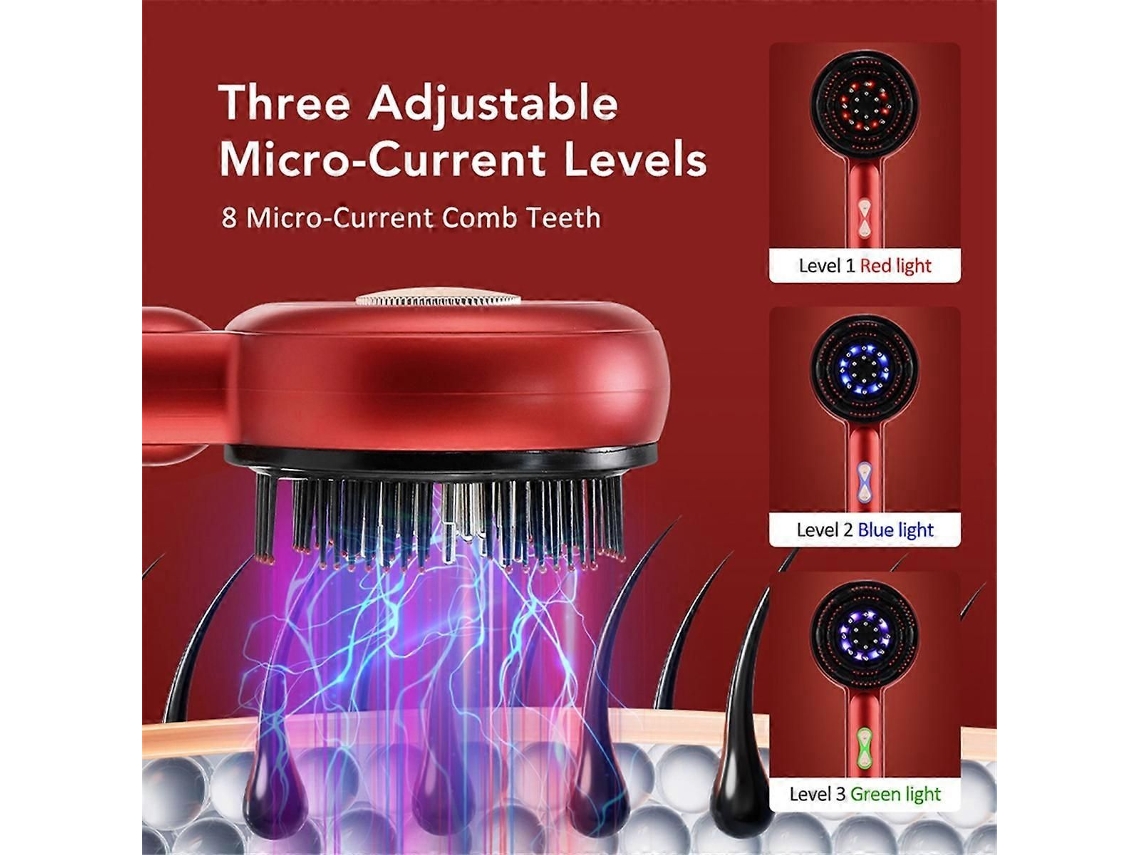 Pente De Massagem Elétrica Para Cabeça Microcorrente Massagem Elétrica B