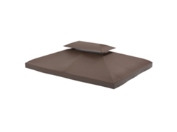 Telhado De Substituição Pavilhão De Jardim Nas Dimensões 3 X 4 M, Cor Marrom Pérola