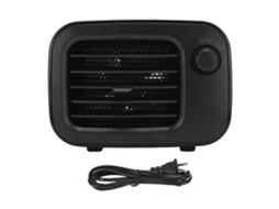 Aquecedor Mini Retrô Laxiscreed, Silencioso E Seguro Contra Sobreaquecimento Para Mesa E Ambientes Internos
