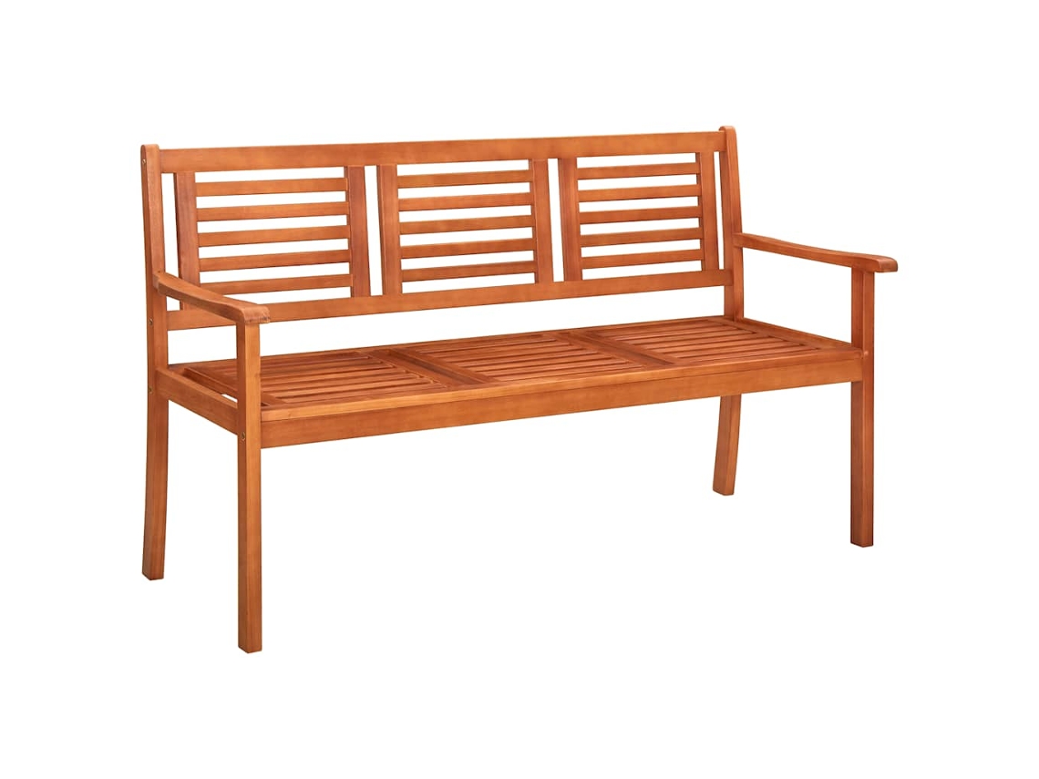 Maison Exclusive - Banco De Jardim 3 Lugares C/ Almofadão 150 Cm Eucalipto Maciço