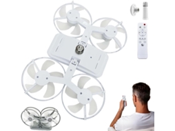 Ventilador De Teto Com Luz Led Estilo Drone – Iluminação Moderna E