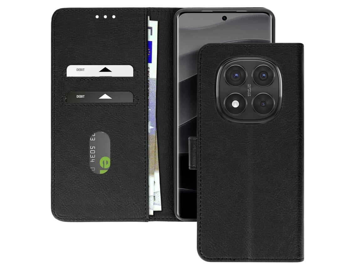 Capa Aba Multifunções Vídeo para Xiaomi Xiaomi Redmi Note 14 Pro 4G AVIZAR Pele Preto