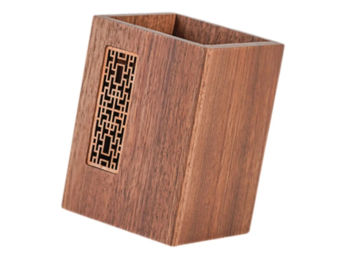 Lurelia Porta-canetas Resistente Em Madeira E Papel 8 Cm X 8 Cm Para Escritório