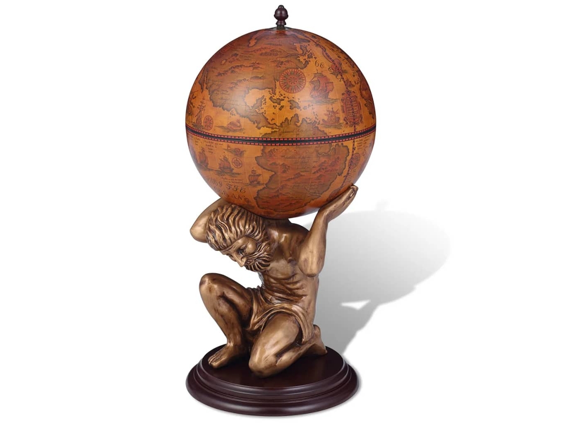 Vidaxl Bar Globo Terreste Para Vinho Design Atlas 42x42x85 Cm