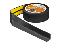 Rodapé Pvc 40x40 Mm Autoadesivo Flexível, 10 M, Preto