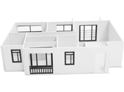 Kit De Construção Arquitetônica Em Escala 1:25, Casa Em Miniatura, Pvc/acrílico, Fácil De Montar