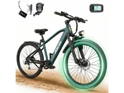 Bicicleta elétrica Aairsk GT300 de 26 polegadas para adultos, motor de 250 W, 7 velocidades, bateria de 36 V 10 Ah, autonomia de 30 a 60 km.