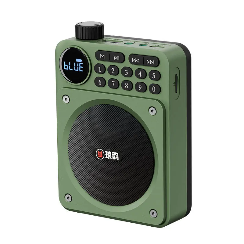 Mini Rádio FM Visor Led Alto Falante Bluetooth com Amplificador, Cartão Tf e Pen Drive MDUG
