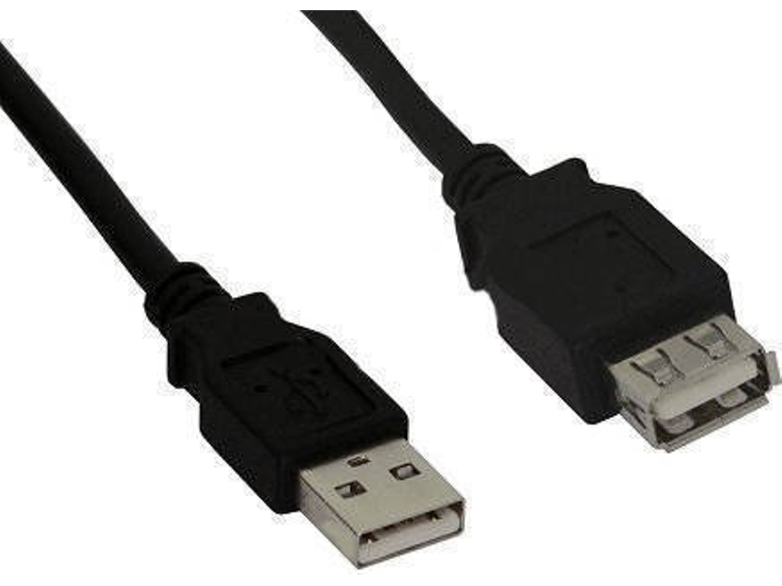 Cabo de Dados INLINE (USB - 1 m - Preto)
