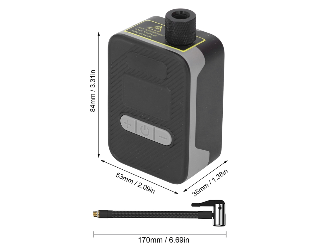 Laxiscreed Inflador Portátil Para Pneus De Bicicleta Com Manómetro Digital E Função De Desligamento Automático