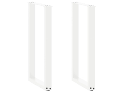 Vidaxl Pés De Mesa De Console Em Forma De U, 2 Peças, Branco, 38x(72-73) Cm, Aço